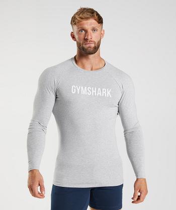 Gymshark Apollo Muške Dugi Rukav Svijetlo Sive | HR 2619ILH